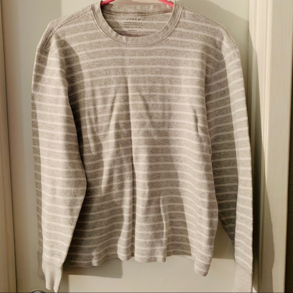 J. Crew Stripes Waffle Sweater